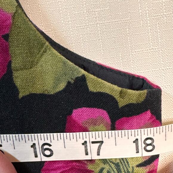 Vtg Jessica Howard Linen Sheath Dress Women's 10 Beaded Floral Dressy Summer - Picture 11 of 11